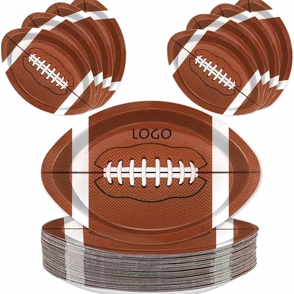 Football Shaped Paper Plates for Events, Gifting and Everyday Use