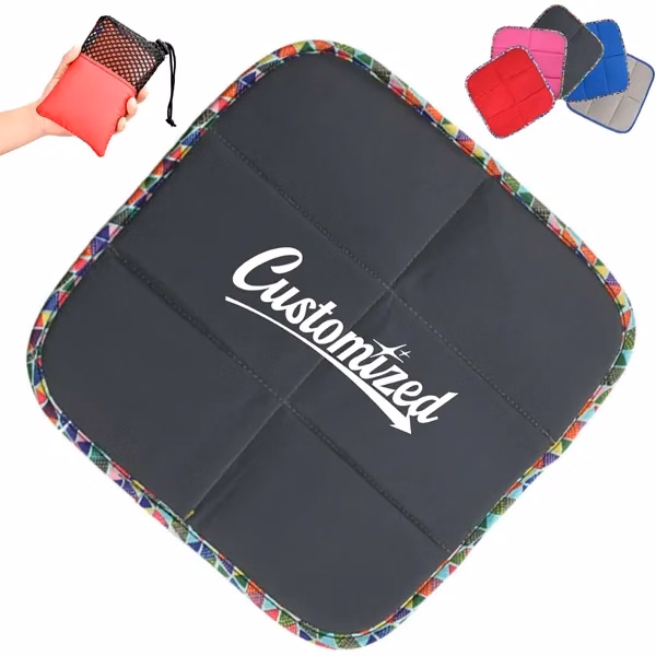 Custom 12.6 inch Waterproof Folding Outdoor Seat Mat with Carrying Pouch — Picnic Gear