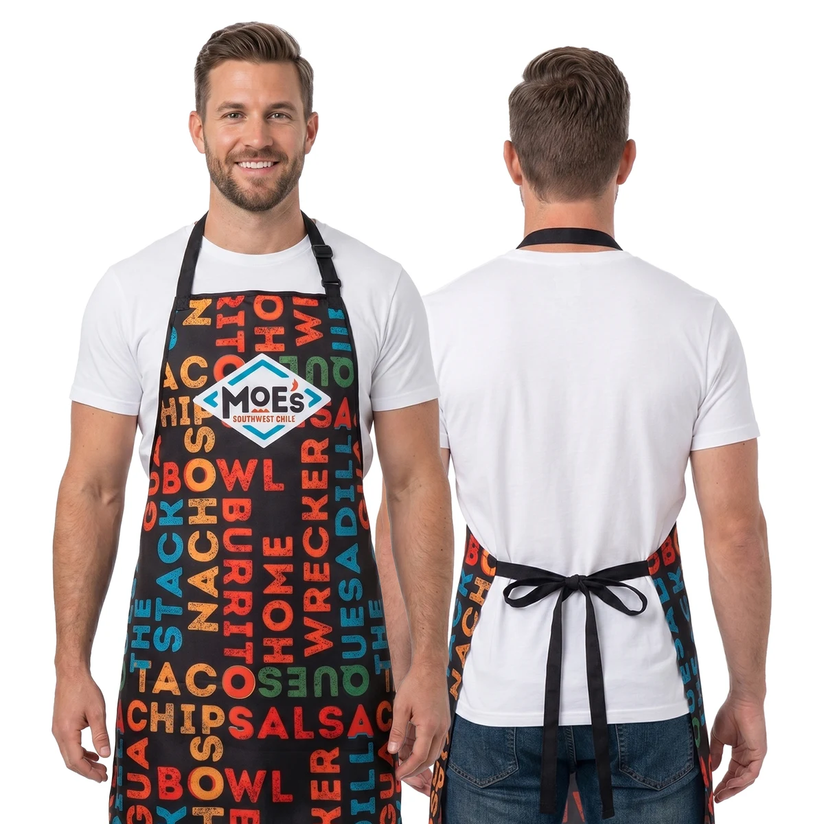 Dye-Sublimation Wide Bib Butcher Apron w/ Custom Imprint 1