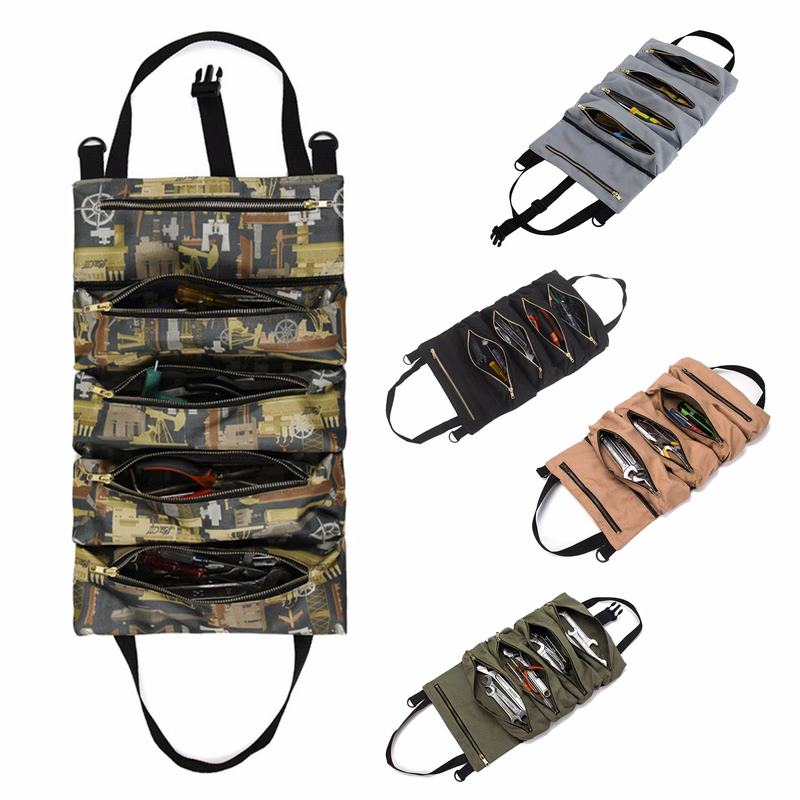 Canvas Tool Storage Roll Bag