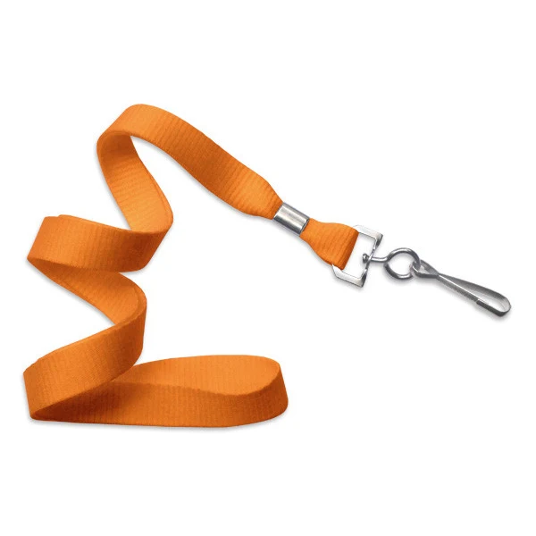 5/8" Blank Lanyard w/Swivel Hook (Orange) 1