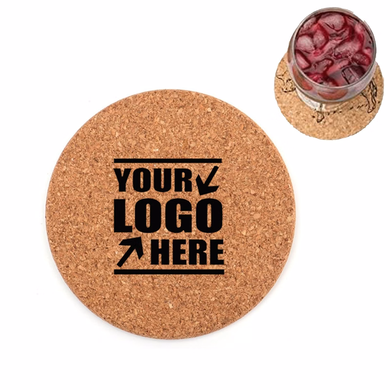 Round Natural Cork Coasters