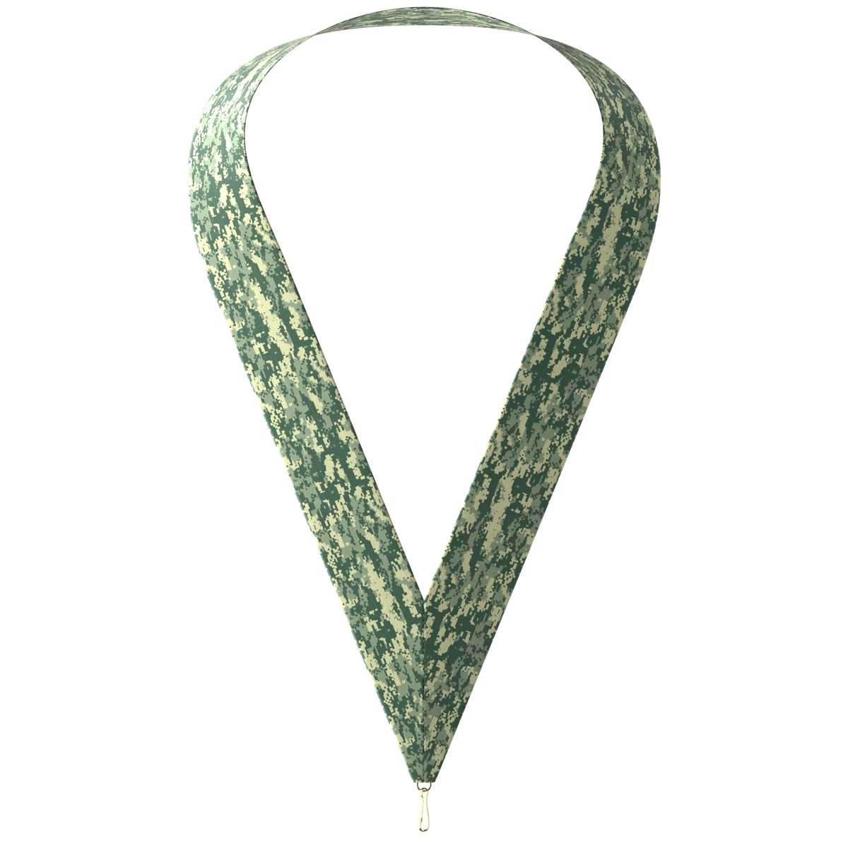 1-1/2" x 34" Sublimated Green Camo Neckband w/ Quick Clip 1