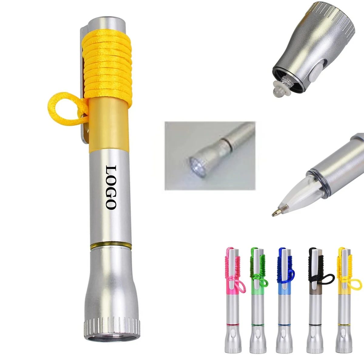 Light-Up Black Ink Pen With Necklace 1
