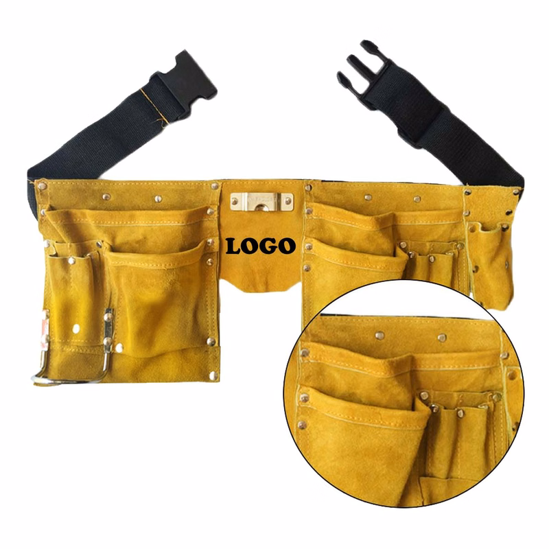 Two Layer Leather Cattle Tool Waist Belt Bag
