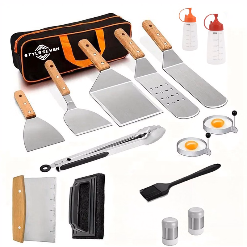 BBQ Accessory Set With Heat-Resistant Handle