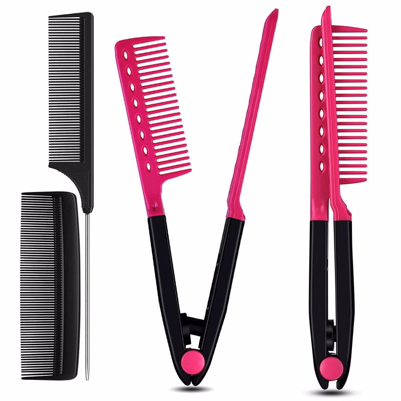 3 in 1 V-Spring Grip Straightening Comb