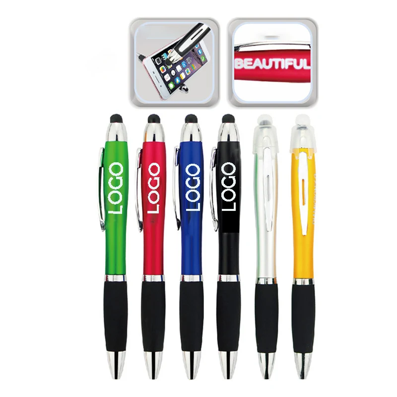 Stylus Ballpoint Pen for Touch Screens w/LED Light 1