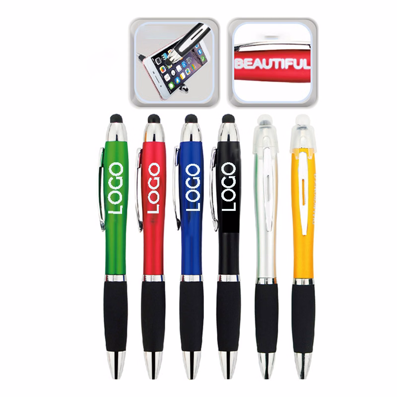 Stylus Ballpoint Pen for Touch Screens w/LED Light