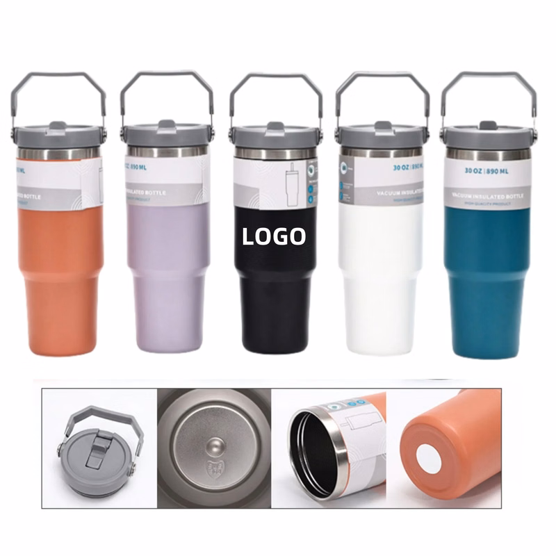 30oz 304 Stainless Steel Insulated Straw Cup