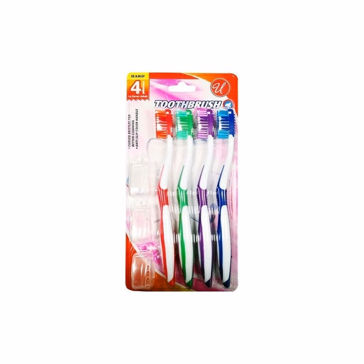 Toothbrushes - 4 Pack Hard Bristles