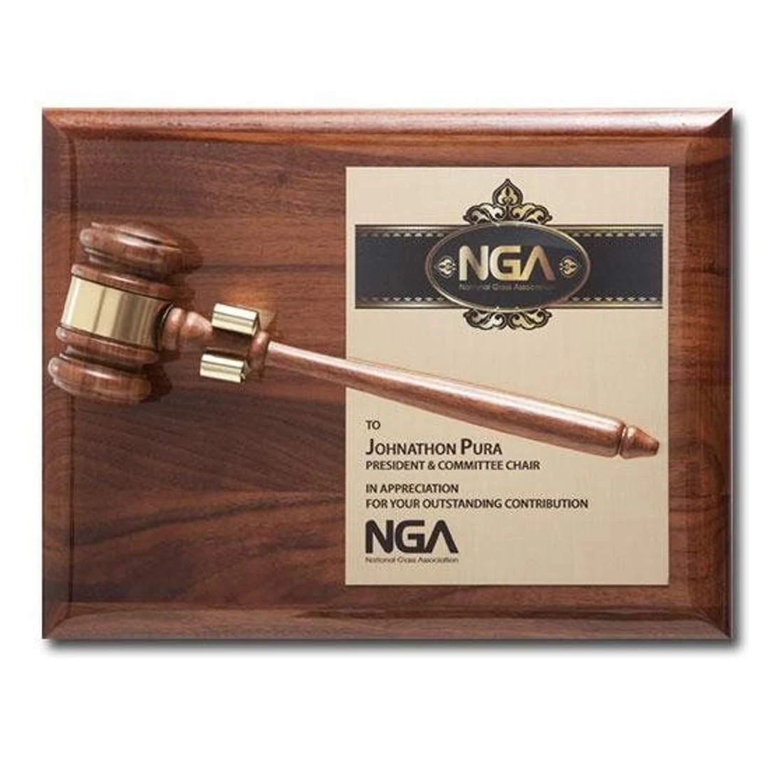 Removable Gavel Plaque - Piano Finish 1