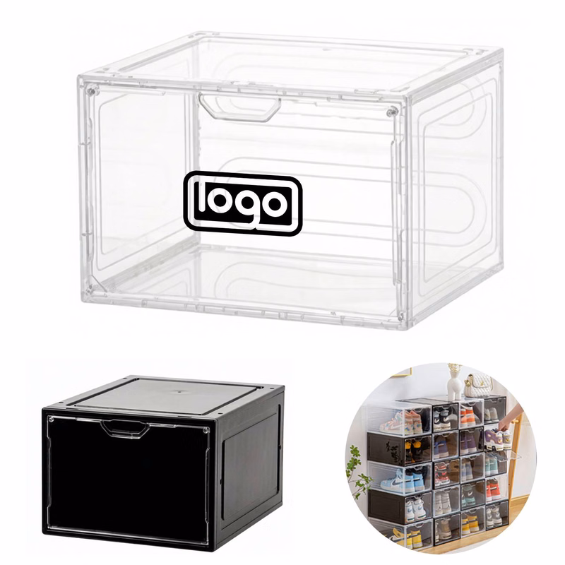 Transparent Magnetic Flip Acrylic Shoe Storage Box