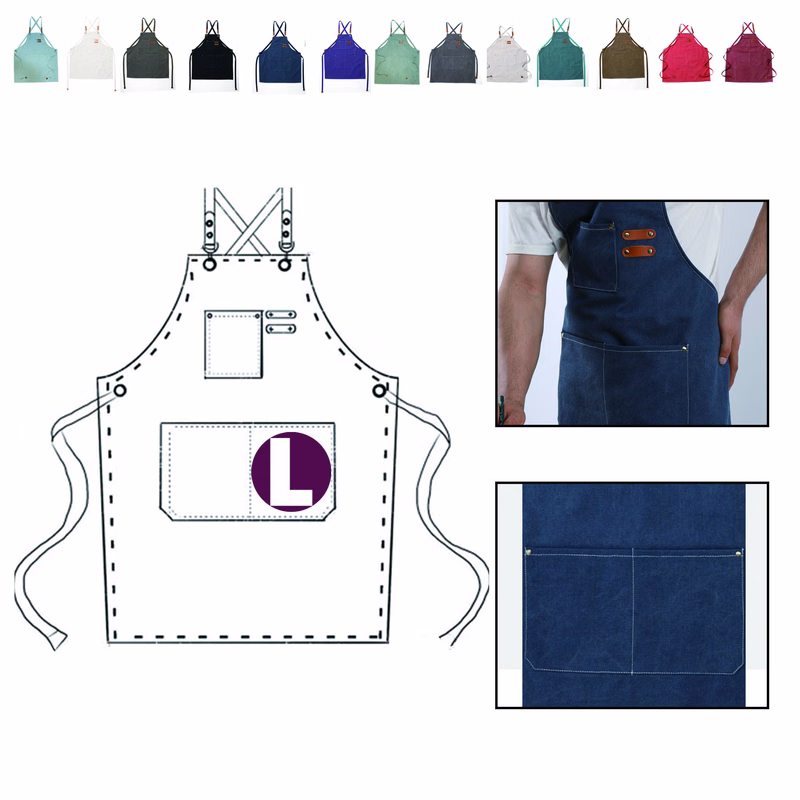 Canvas Work Apron Full Color MOQ 50