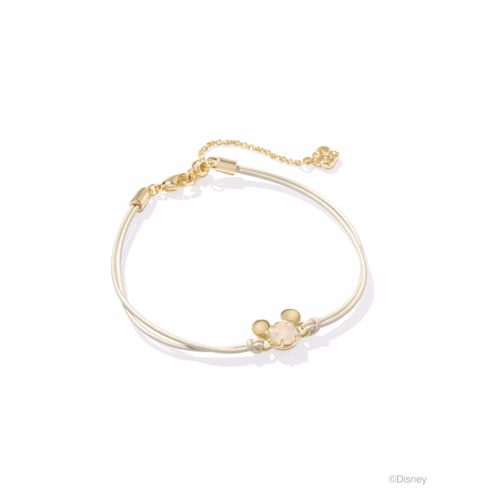 Kendra Scott Disney Gold Mickey Mouse Corded Bracelet in Iridescent Drusy