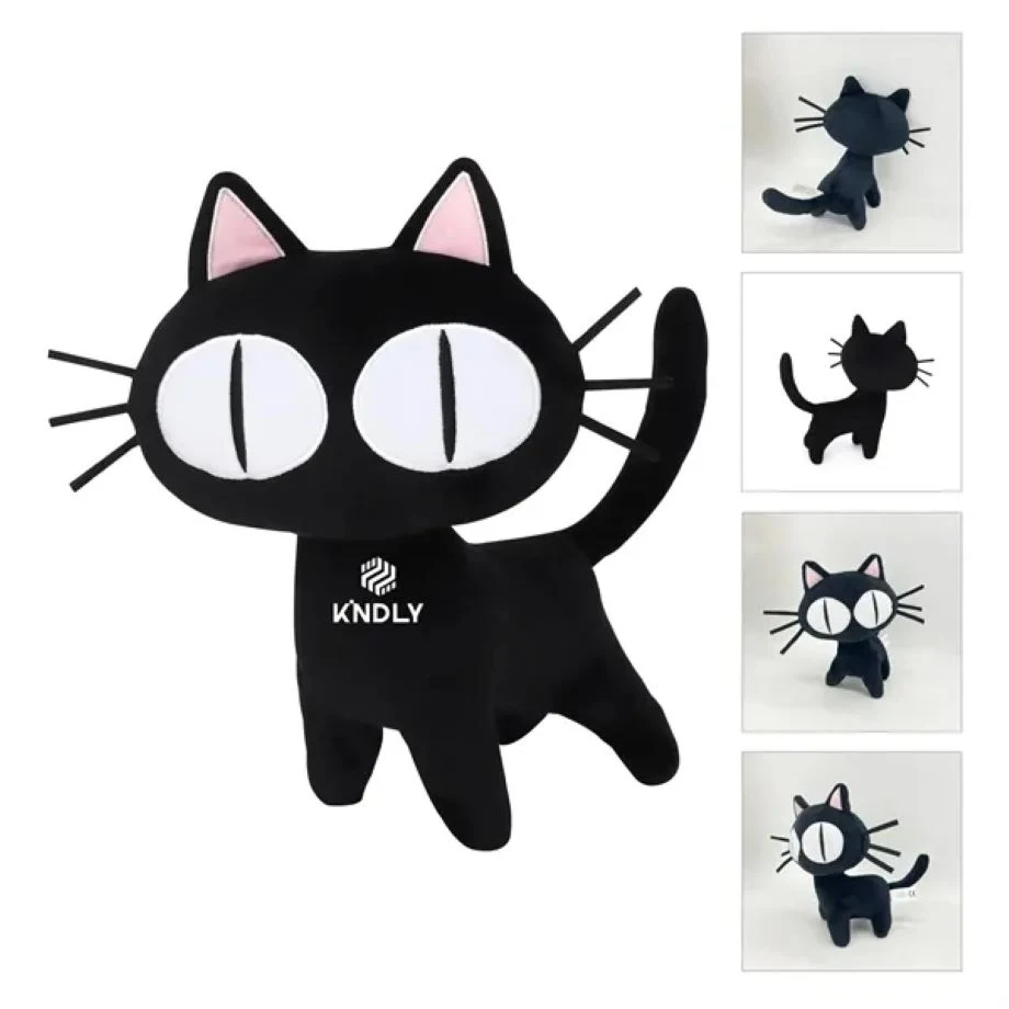 Cotton Black Cat Plush Doll 1