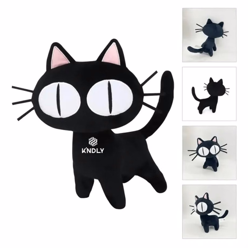 Cotton Black Cat Plush Doll