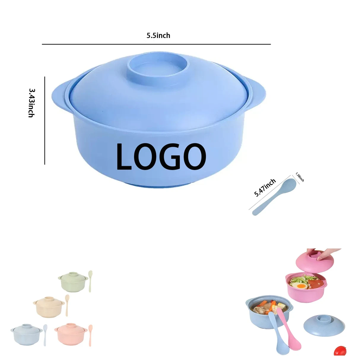 Soup Pot Bowl With Spoon 1