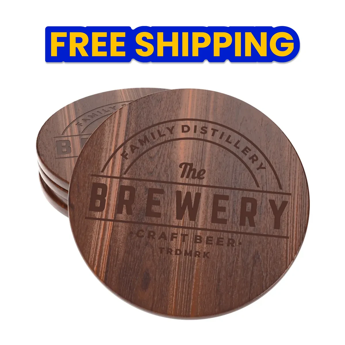 Custom Handmade Walnut Coasters 1