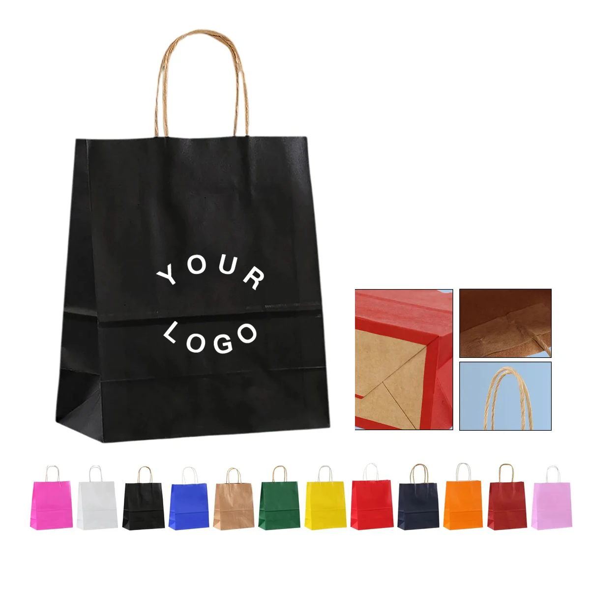 Durable Kraft Paper Tote for Bakery and Beverage 1
