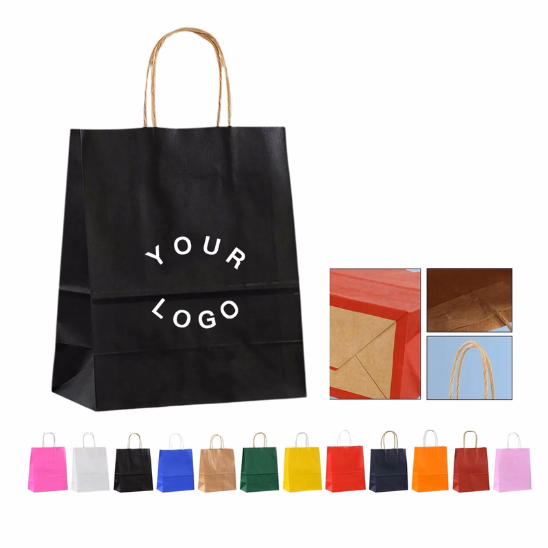 Durable Kraft Paper Tote for Bakery and Beverage