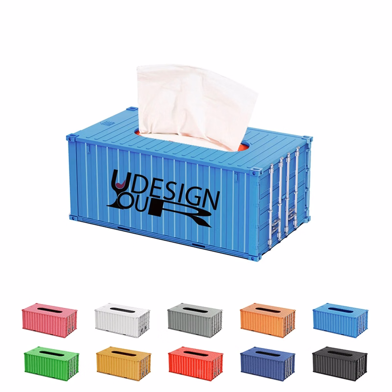 Innovative Cargo Container Model Tissue Box