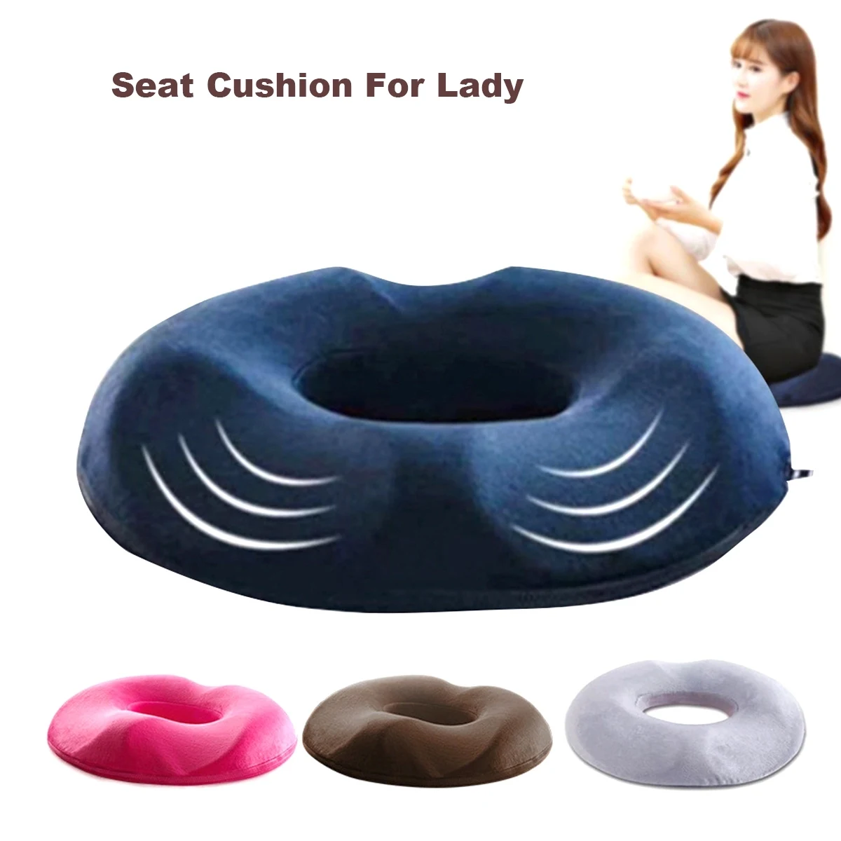 Donut Tailbone Pain Relief Seat Cushion For Lady 1