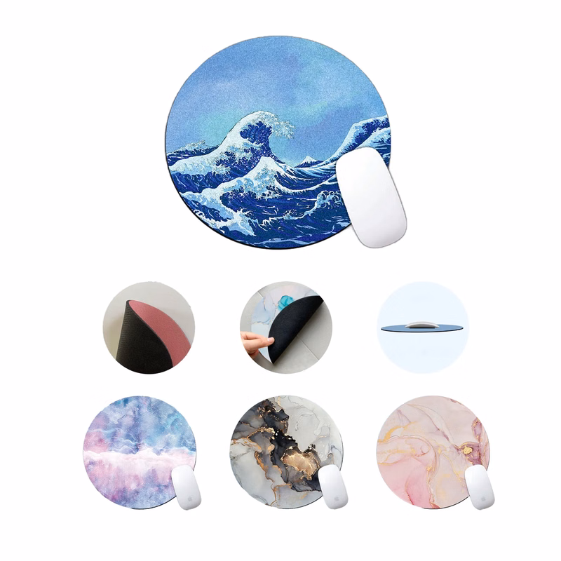 Full Color Computer Round Rubber Mouse Pad
