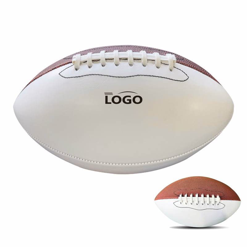 Customizable White Football for Training and Games