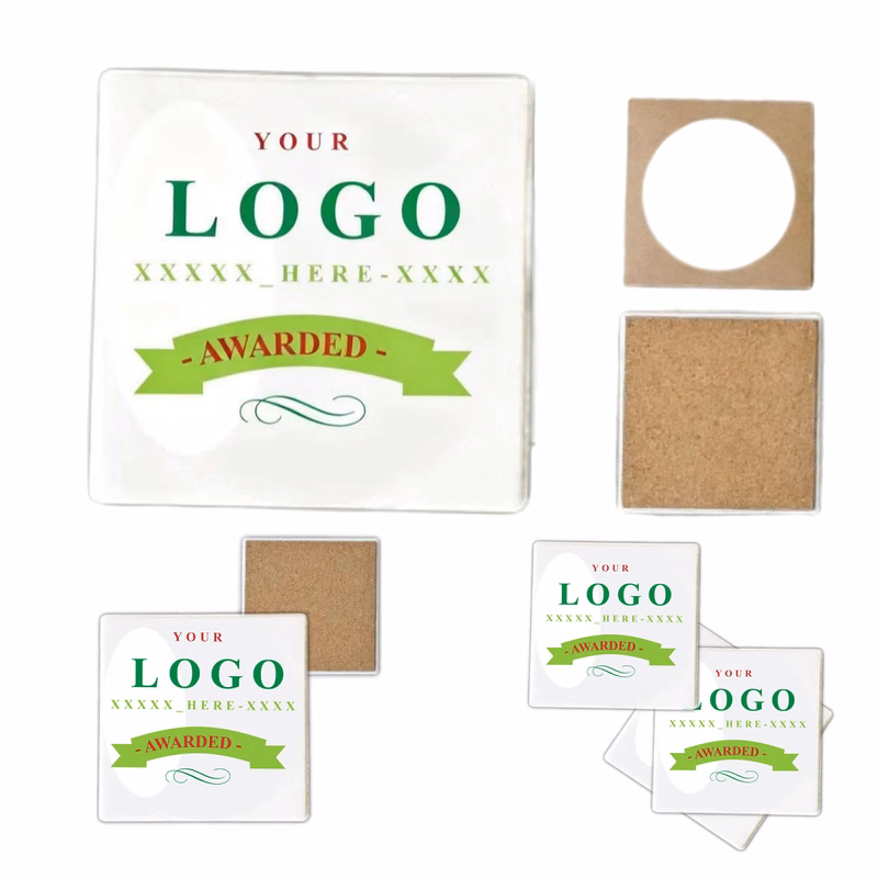 Customized Ceramic Full Color Square Absorbent Cup Coaster