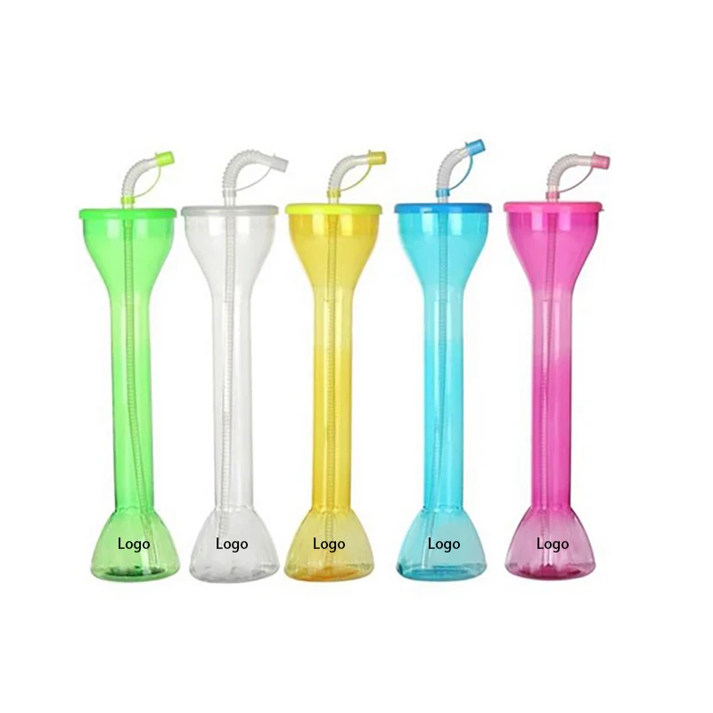 400ml Clear Yard Cup with Straw 1