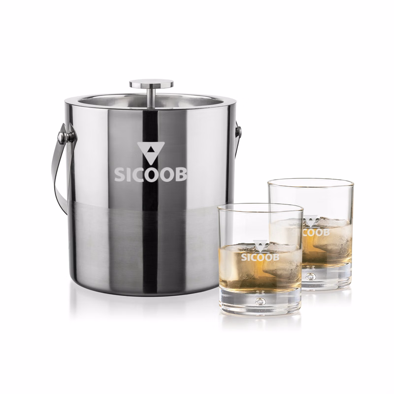 Catania Ice Bucket & Bastia On-the-Rocks Set
