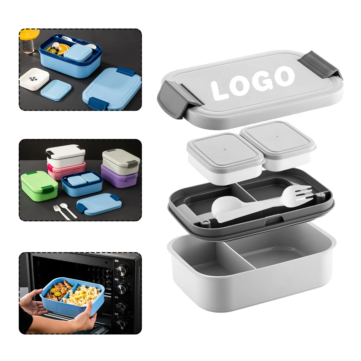 Large Capacity Bento Lunch Box with Compartments 1