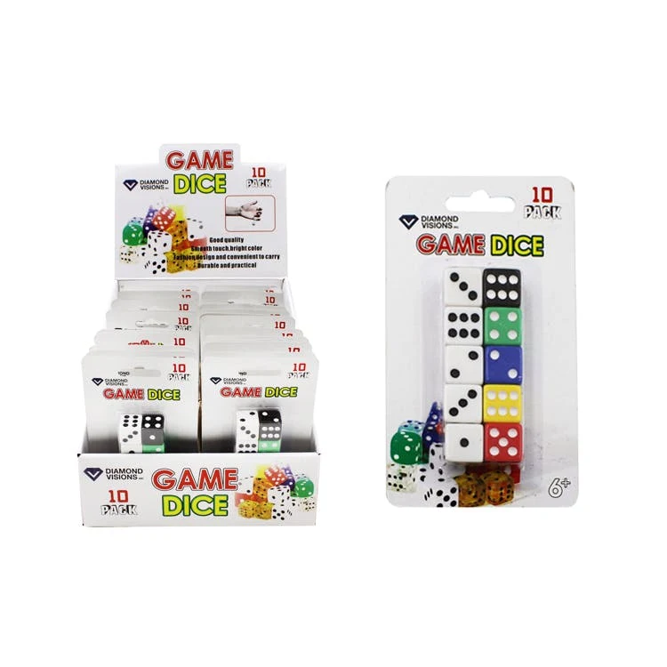 Color Game Dice Assorted 10 Pack 1