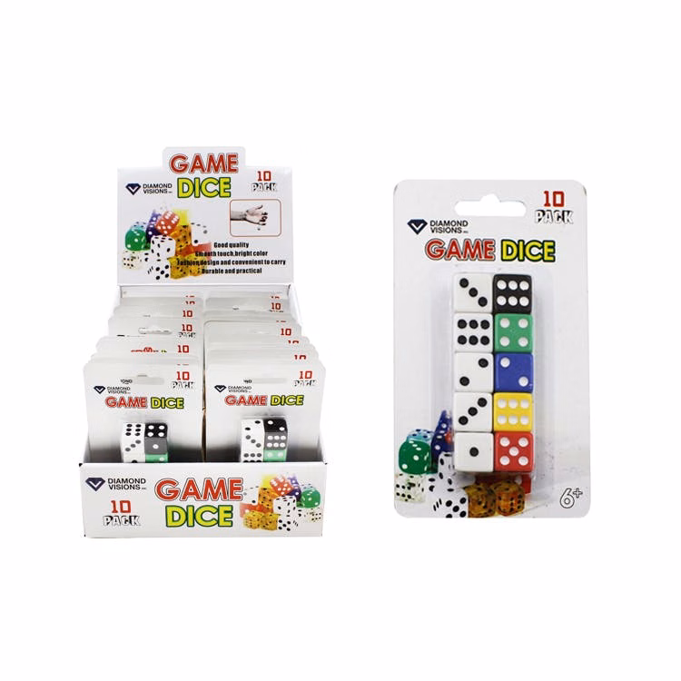 Color Game Dice Assorted 10 Pack