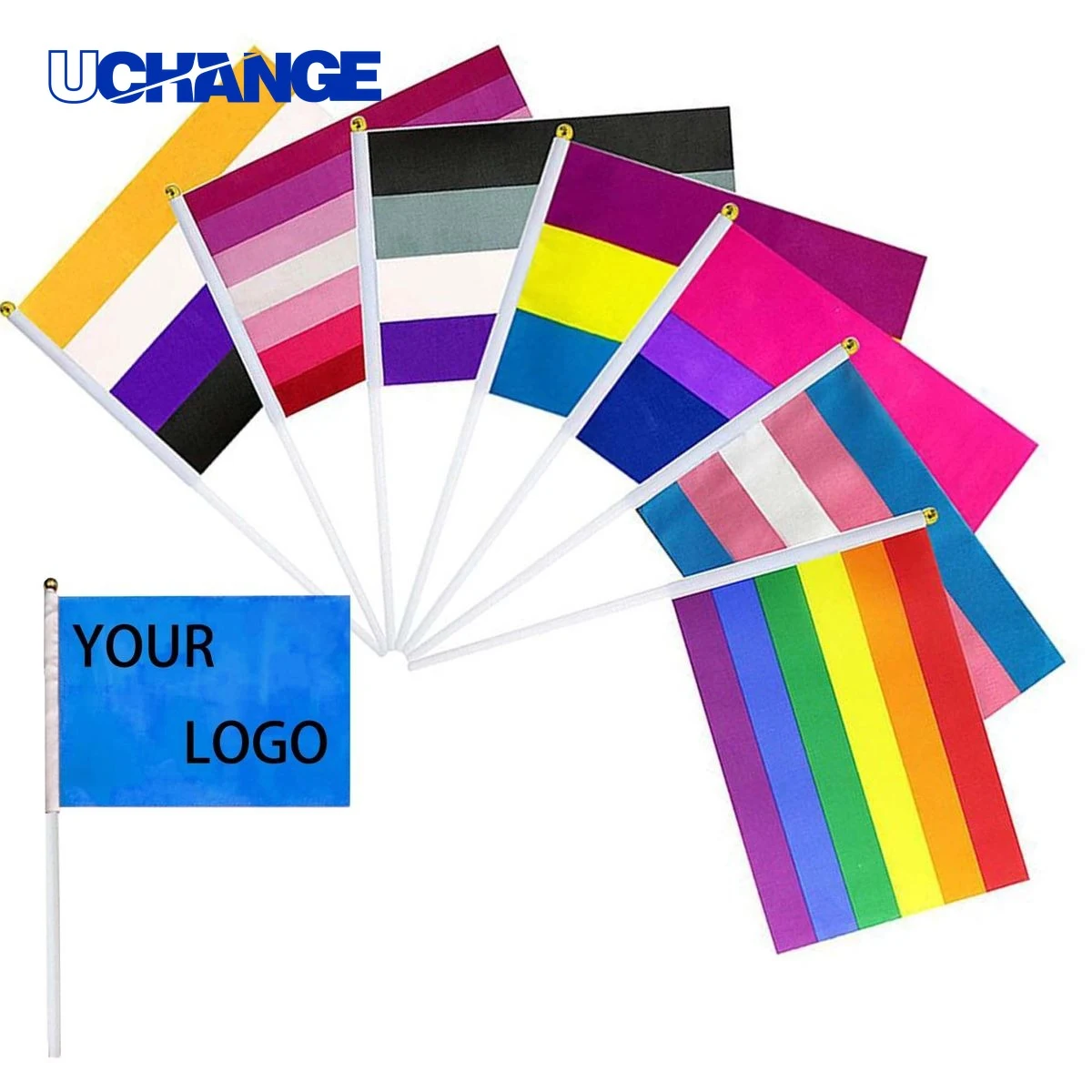 Hand Held Custom Party Flags Set 1