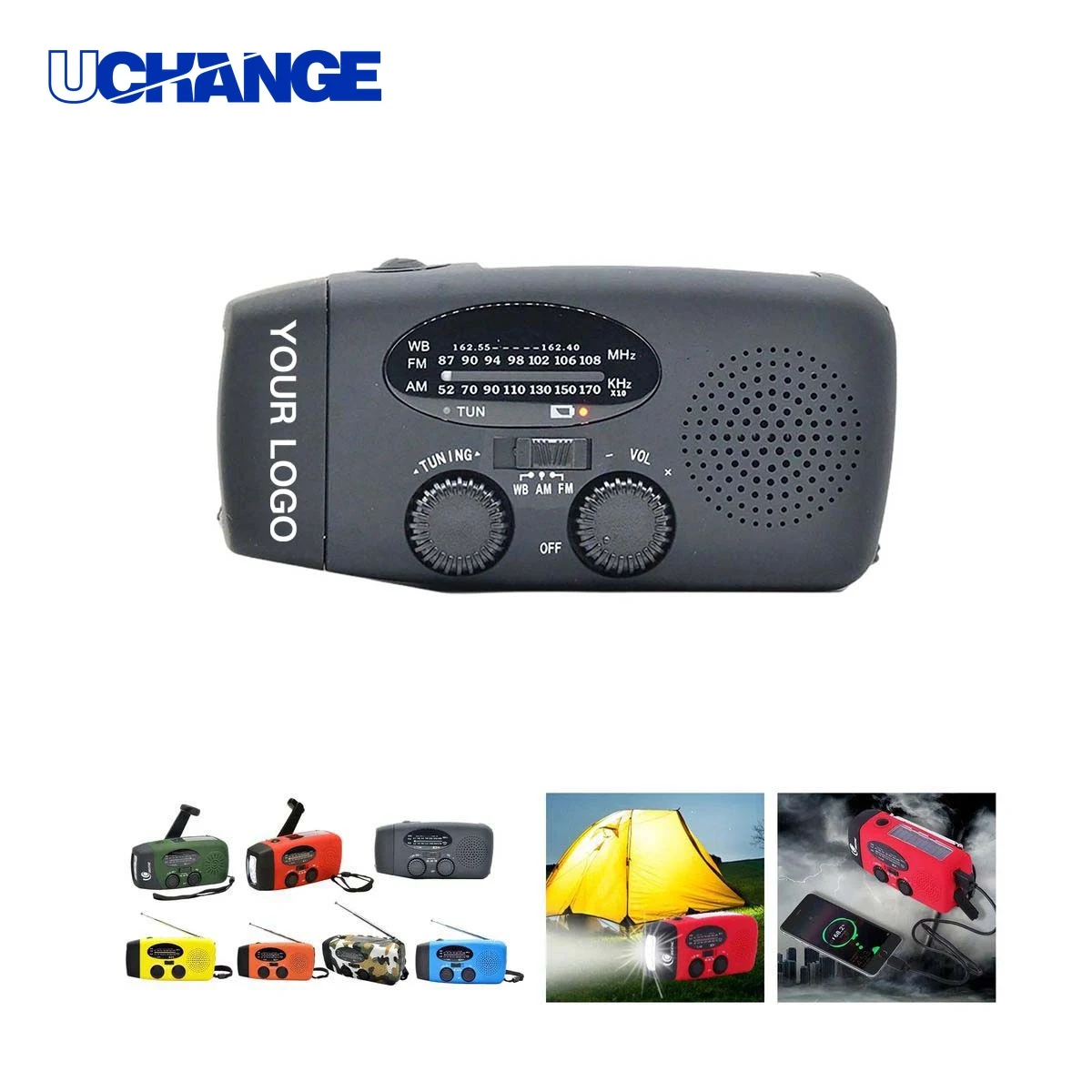 Compact Survival Radio with Flashlight and SOS Alarm for Emergencies 1