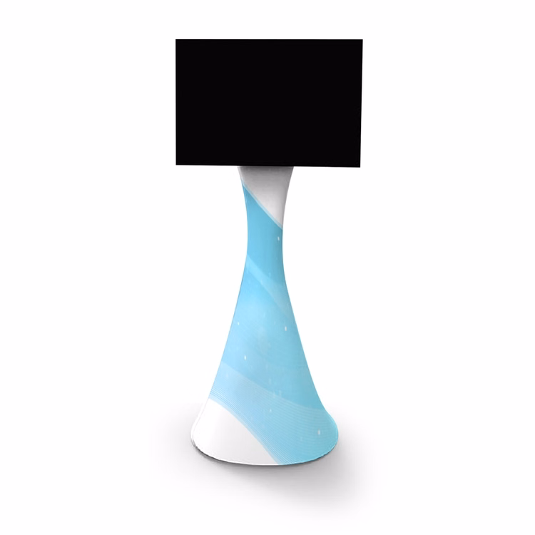 Fabsta™ TV Display, Round Base, Kit (Design 2) trade show display booth