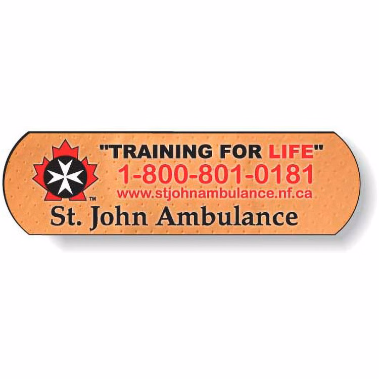 Stock Band Aid Magnet .020, Full Colour Digital, White Vinyl Topcoat