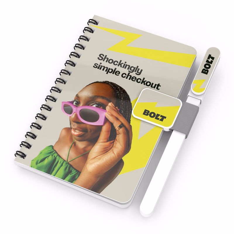 Notes Kit : Notebook set with pen and penholder (side bound)