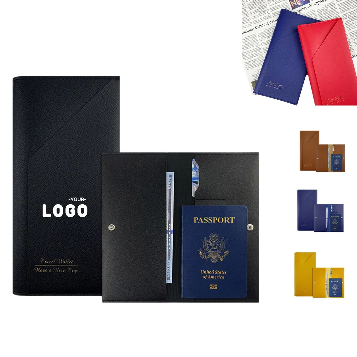 Leather Travel Card Holder 1