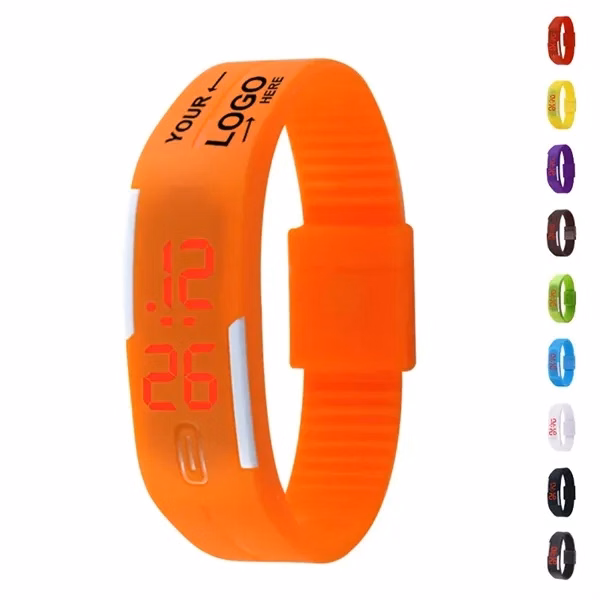 Custom Waterproof LED Digital Silicone Wrist Watch — Corporate Event Employee Gift