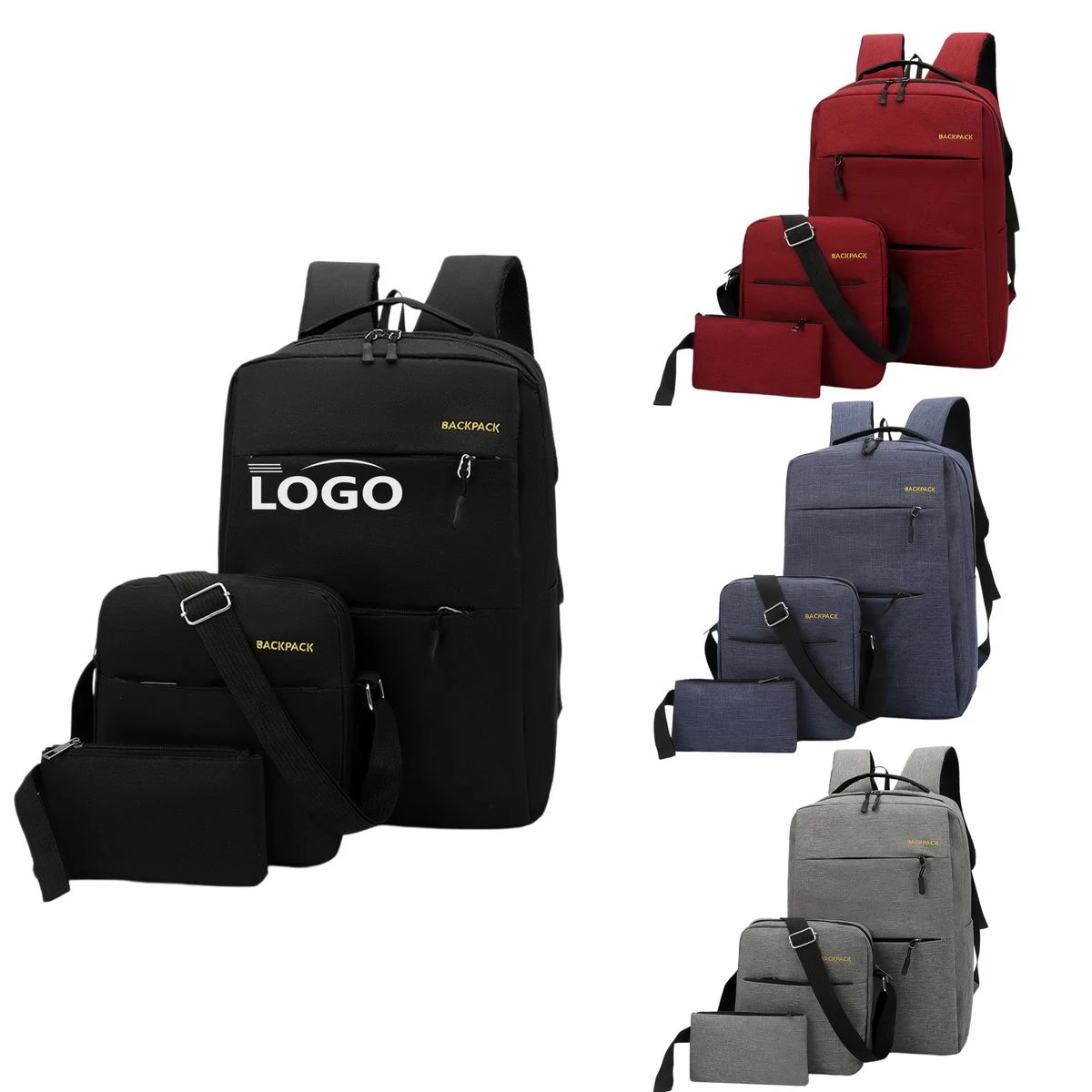 Executive Business Backpack with Crossbody Bag Set 1