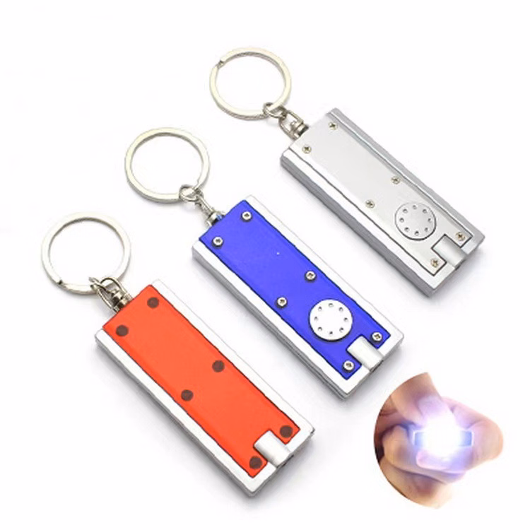 Slim Tetris Rectangular Flashlight With Key Chain