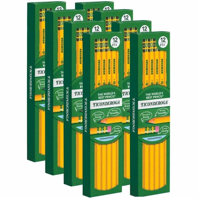 Ticonderoga #2 Wood Pencils - Yellow 12 Pack