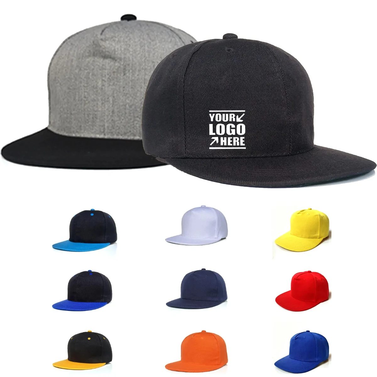 Constructed Trucker Baseball Caps Flat Peak MOQ 50PCS 1
