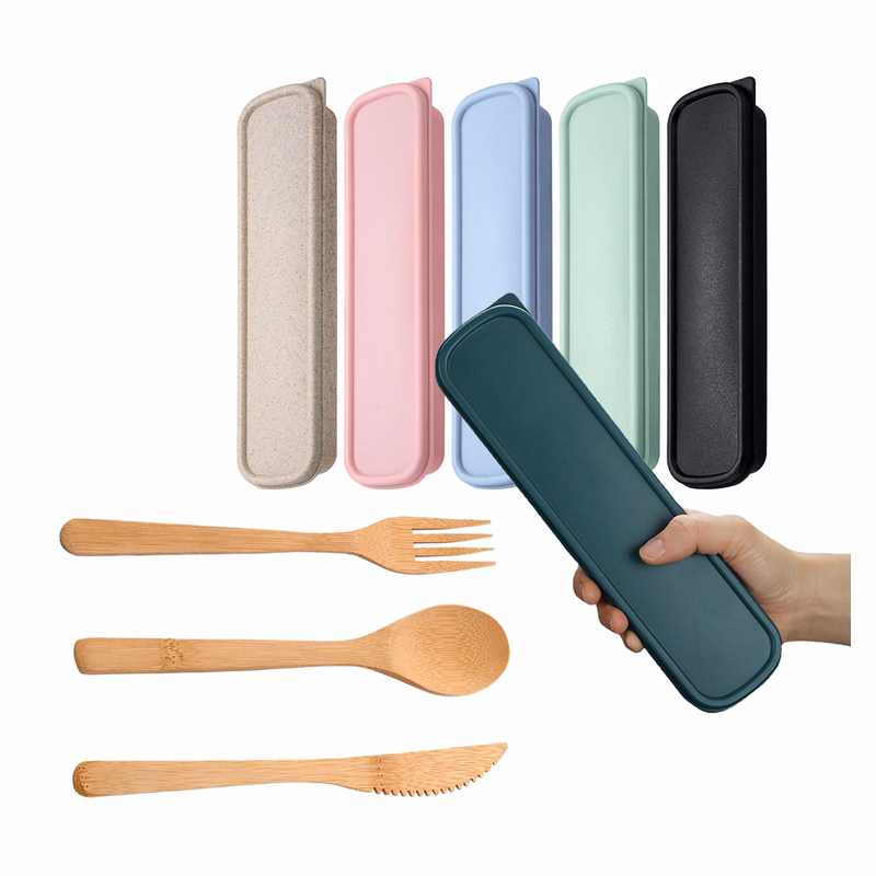 3 Piece Reusable Bamboo Cutlery Set