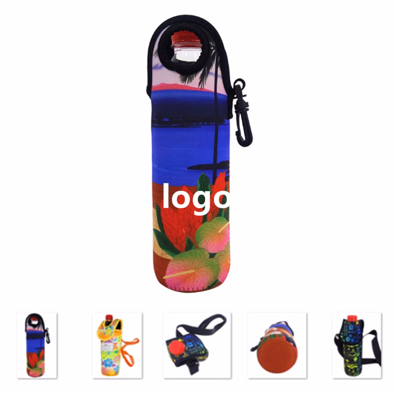 Neoprene Water Bottle Sleeve Coolie w/Strap