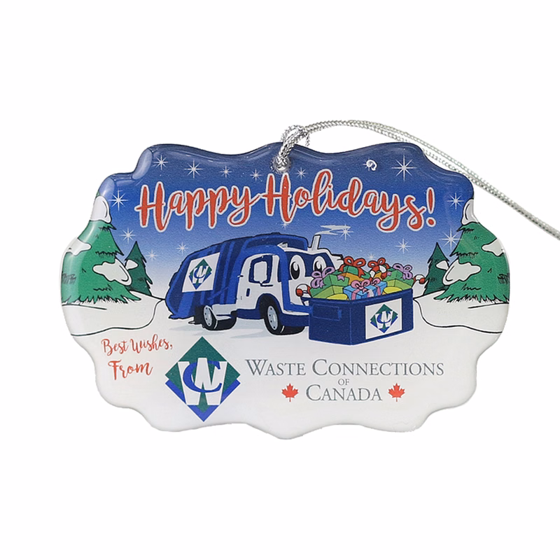 Custom Shatterproof Holiday / Christmas Ornament / Charm / Tag (Single Sided) from 7.1 - 8 Sq. In.