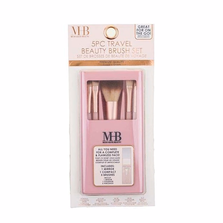 Mini Travel Makeup Brush with Compact Sets  - 5 Piece
